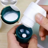 Porta Comprimido Multiuso Com Cortador E Amassador Armazenamento Duplo