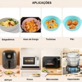 Forma Silicone para Air Fryer Assadeira Cesto Fritadeira Elétrica De 20cm