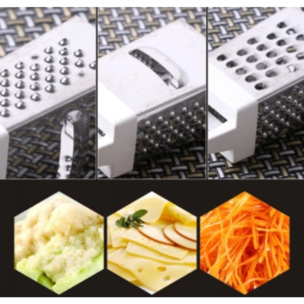 3 Peças Mini Ralador Quatro Faces Multifuncional Descascador