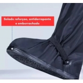 Capa de Chuva Polaina Impermeavel Bota Galocha Protetor Calçado Motoqueiro Sapato Moto
