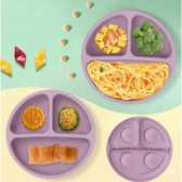 Kit 6 Alimentação Bebê Silicone Prato Babador Copo Tigela Cor Lilas Introdução Alimentar infantil