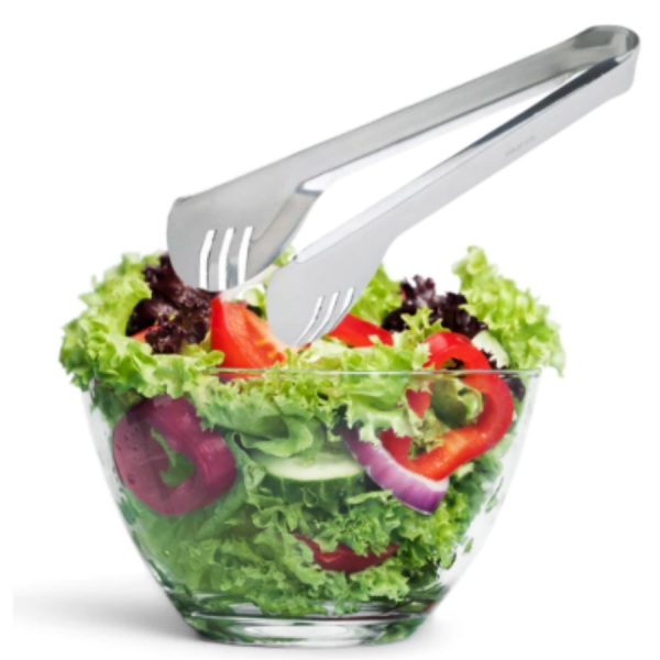 Pegador De Alimento Aço Inoxidável Cozinha Salada Churrasco Inox Utensílio Massas Macarrão