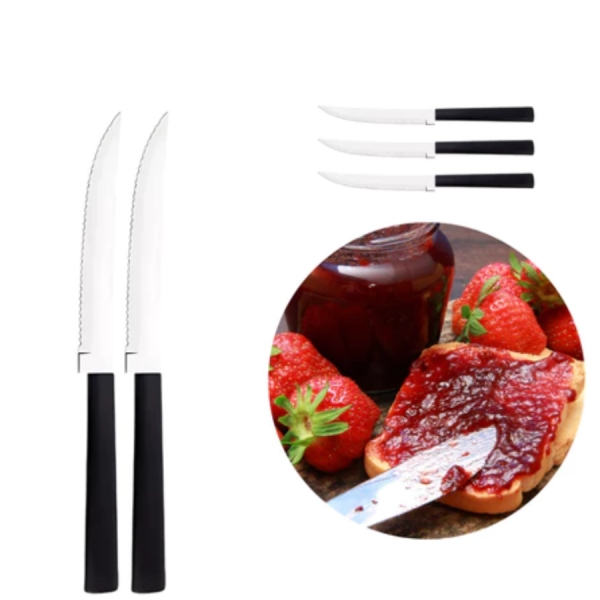 Jogo De 6 Facas De Mesa Para Cozinha Leme Faqueiro Aço Inox