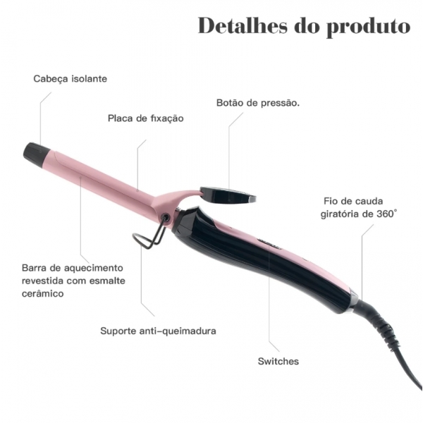 MODELADOR DE CACHOS BABY LISS ELETRICO AQUECIMENTO RAPIDO