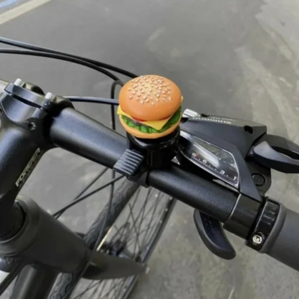 Buzina de Bicicleta Sanduíche Hamburguer Batatas Fritas Acessórios de Chamada Adoráveis Scooter Segurança