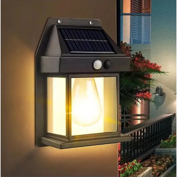 Luminaria Solar Com Movimento Sensor Luz De Parede Lâmpada LED
