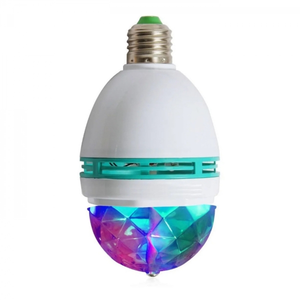 Lâmpada Led Globo Colorido Giratório Para Festa Discoteca