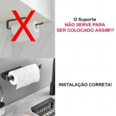 Porta Papel Toalha Suporte Parede Armário Cozinha