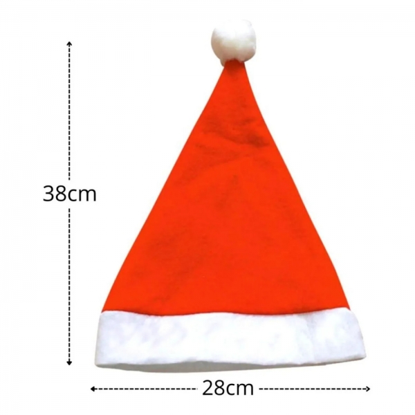 Gorro Touca Papai Mamãe Noel Adulto Brilhante Natal Vermelho
