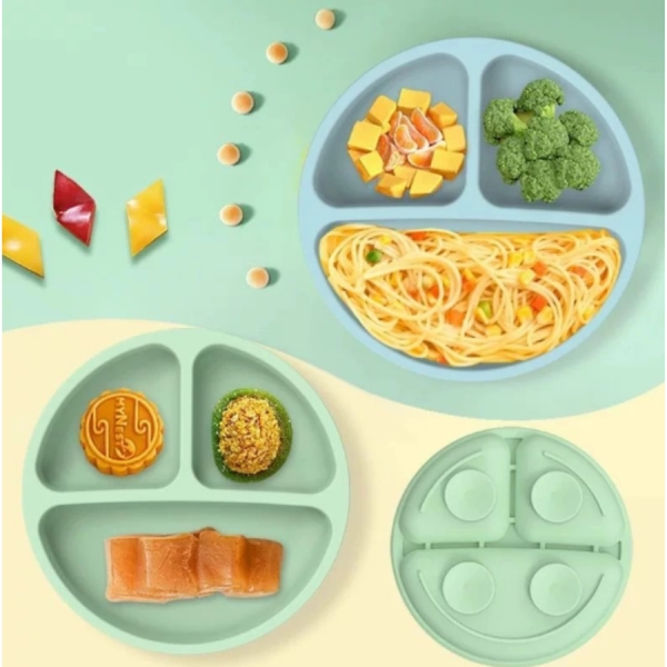 Kit 6 Alimentação Bebê Silicone Prato Babador Copo Tigela Cor Rosa Introdução Alimentar infantil