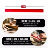 Kit 6 Lápis Carpinteiro Profissional Marceneiro Pedreiro