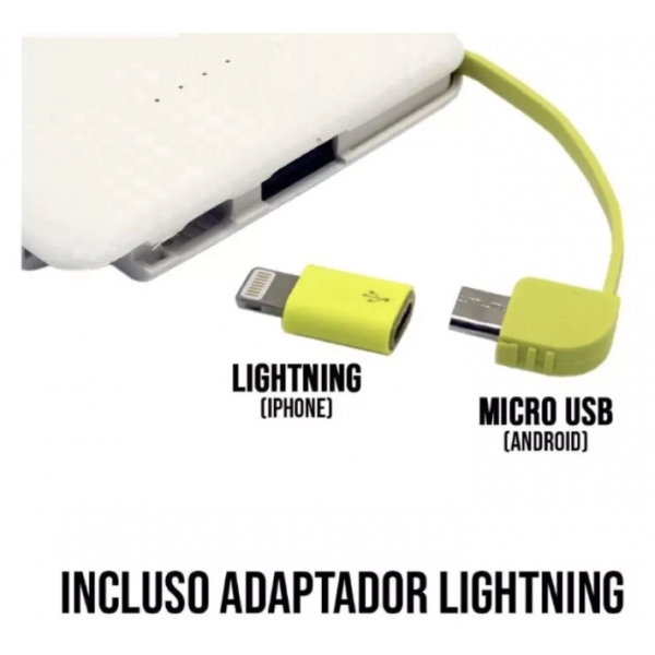 Carregador Portátil Pineng Power Bank 10.000mah com adaptador iPhone,V8