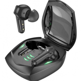 Fone de Ouvido Sem Fio Kaidi 776 Gamer Preto Bluetooth Academia Treino Led