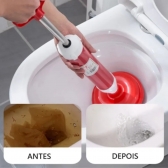 Kit Desentupidor Manual De Pia Vaso Ralo Cano Esgoto E Lixeira 15l Cesto Pedal Lixo Banheiro Resistente Escritório