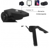 Kit Youtuber Tripe Vlog Live Suporte Celular Led com Microfone Fazer Vídeos