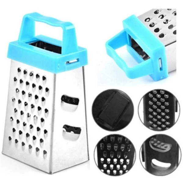 3 Peças Mini Ralador Quatro Faces Multifuncional Descascador