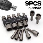 Kit de Jogo de Bits Soquete Canhão para Parafusadeira 5 A 13mm