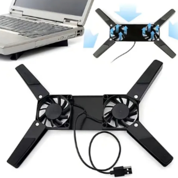 Cooler Usb Base Resfriador Portátil Notebook Aparelhos Modem Cor Preto LED Preto