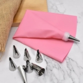 24 Pçs Conjunto De Saco De Confeiteira De Silicone Com Bico