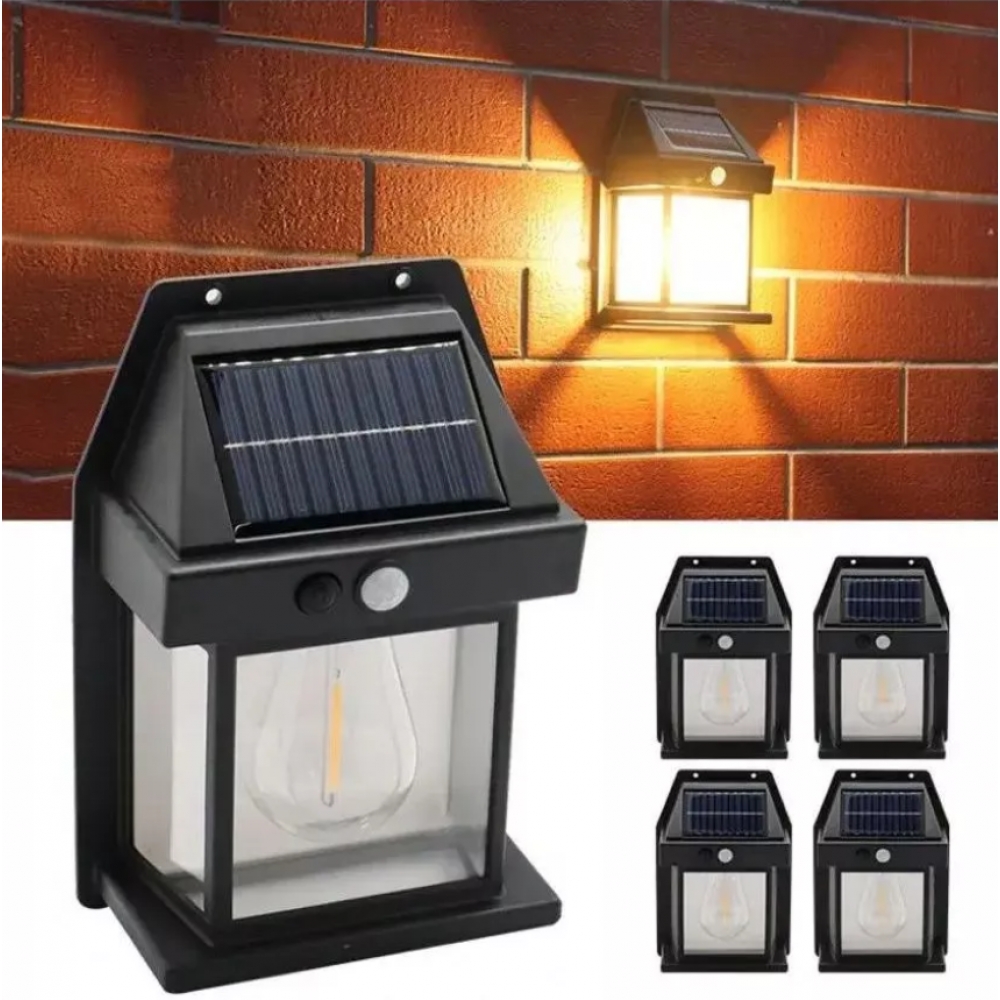 Luminaria Solar Com Movimento Sensor Luz De Parede Lâmpada LED