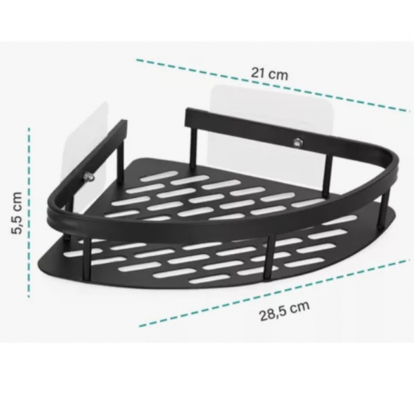 Prateleira Cantoneira Canto Triangular Metal Adesivo Forte