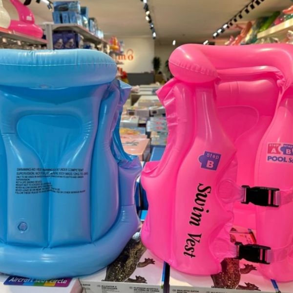 Colete De Natação infantil Liso, Terno Inflável Praia/Piscina Diversão TAMANHO P