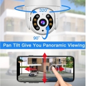 Camera Ip Wifi Externa Hd Sensor De Movimento Ptz Speed Dome a Prova Agua Zoom 2 Antena