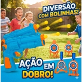 Pistola Lança Bolas De Plastico 7 Peças