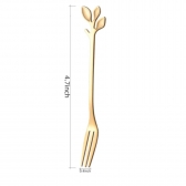 Kit 8 Garfo De Chá De Café Dourada De Aço Inoxidável Sobremesa