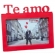 Porta Retrato TE AMO 10x15 cm Vermelho para Presente de Dia dos Namorados Casamento Esposa Mãe