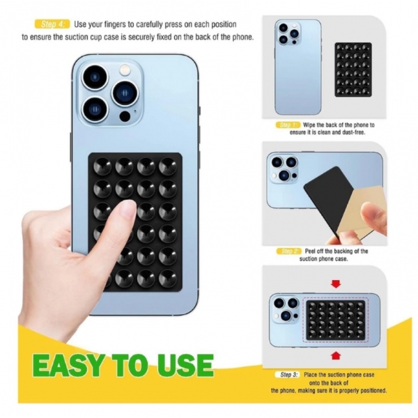 Suporte De Silicone Com Ventosa Para Capinha Celular sucção premium