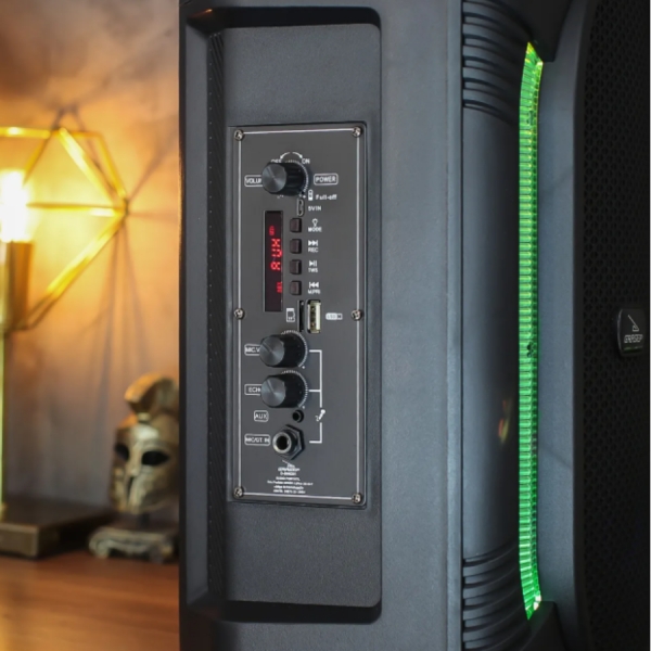 Caixa de Som 6.5 Polegadas Dupla Eletrônica Som Sem Fio para Festas com Microfone Sem Fio para Karaokê - KTS-1329