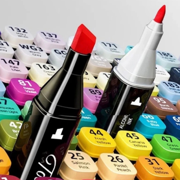 Estojo Kit 48 Canetinhas Marcadores Pintura Bobbie Goods