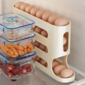Porta Ovos Deslizante Organizador Para Geladeira De 4 Camadas Automática Rolantes