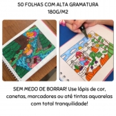 Kit 12 Canetinhas Com Livro De Colorir Capa Dura Marca Texto Duas Pontas