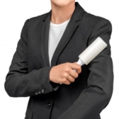 Rolo Tira Pelos e Pó de Roupas com 10 Folhas e Adesivos Reutilizavel