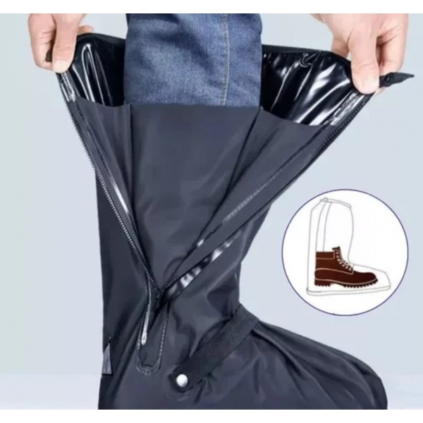 Capa de Chuva Polaina Impermeavel Bota Galocha Protetor Calçado Motoqueiro Sapato Moto