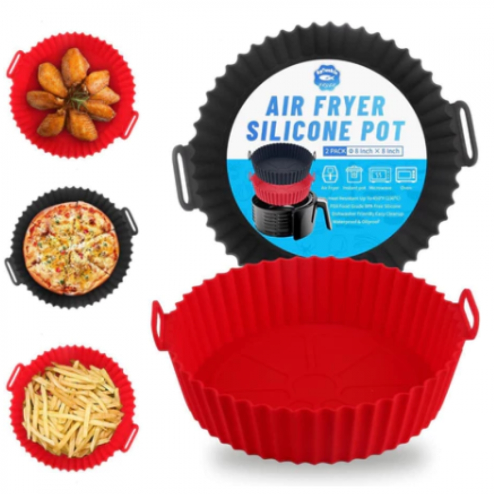 Forma Silicone para Air Fryer Assadeira Cesto Fritadeira Elétrica De 20cm