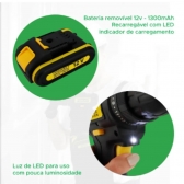 Parafusadeira Furadeira De Baterias Lí-íon SC-99 Com Maleta Kokay