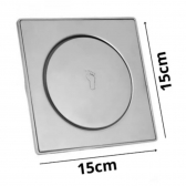 Kit 2 Ralo Inteligente Click 15x15 Cm Inox Banheiro Lavabo Veda Cheiro