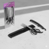Kit Cabeleireiro Barbeiro Profissional 3 Peças