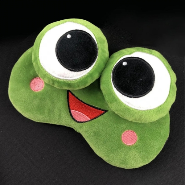 Máscara Sapo De Dormir De Olho De Pelúcia Para Feliz