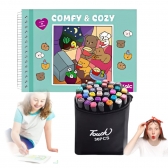 Kit Bobbie Goods + 36 Canetinhas Coloridas Pintar Diversão