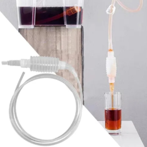 Bomba de Sucção Manual para Transferência Gasolina, Água, Óleo e Etanol - Fácil de Usar