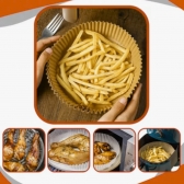 Kit 50 Pçs Forro De Papel Descartável Especial P/ Air Fryer