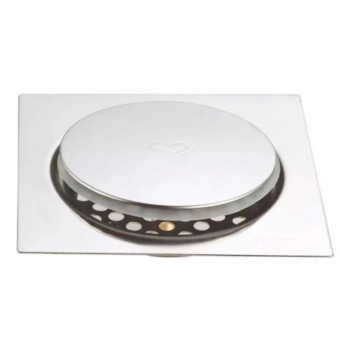 Kit 2 Ralo Inteligente Click 15x15 Cm Inox Banheiro Lavabo Veda Cheiro