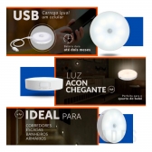 Luminária Lâmpada Led Recarregável Sensor De Presença