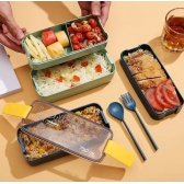 Pote Marmita Ecológica de diversos tamanhos 750ml+ Talher sortido de plástico