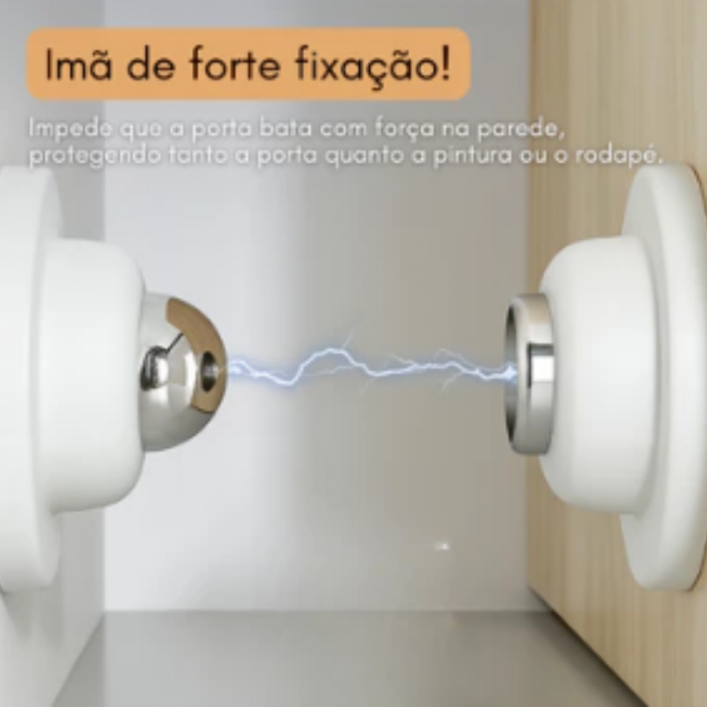 Trava Prendedor Batetor Fixador Porta Imã Magnético Adesivo Inox