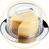 Queijeira Porta Queijo De Inox Prato Bolo Grande